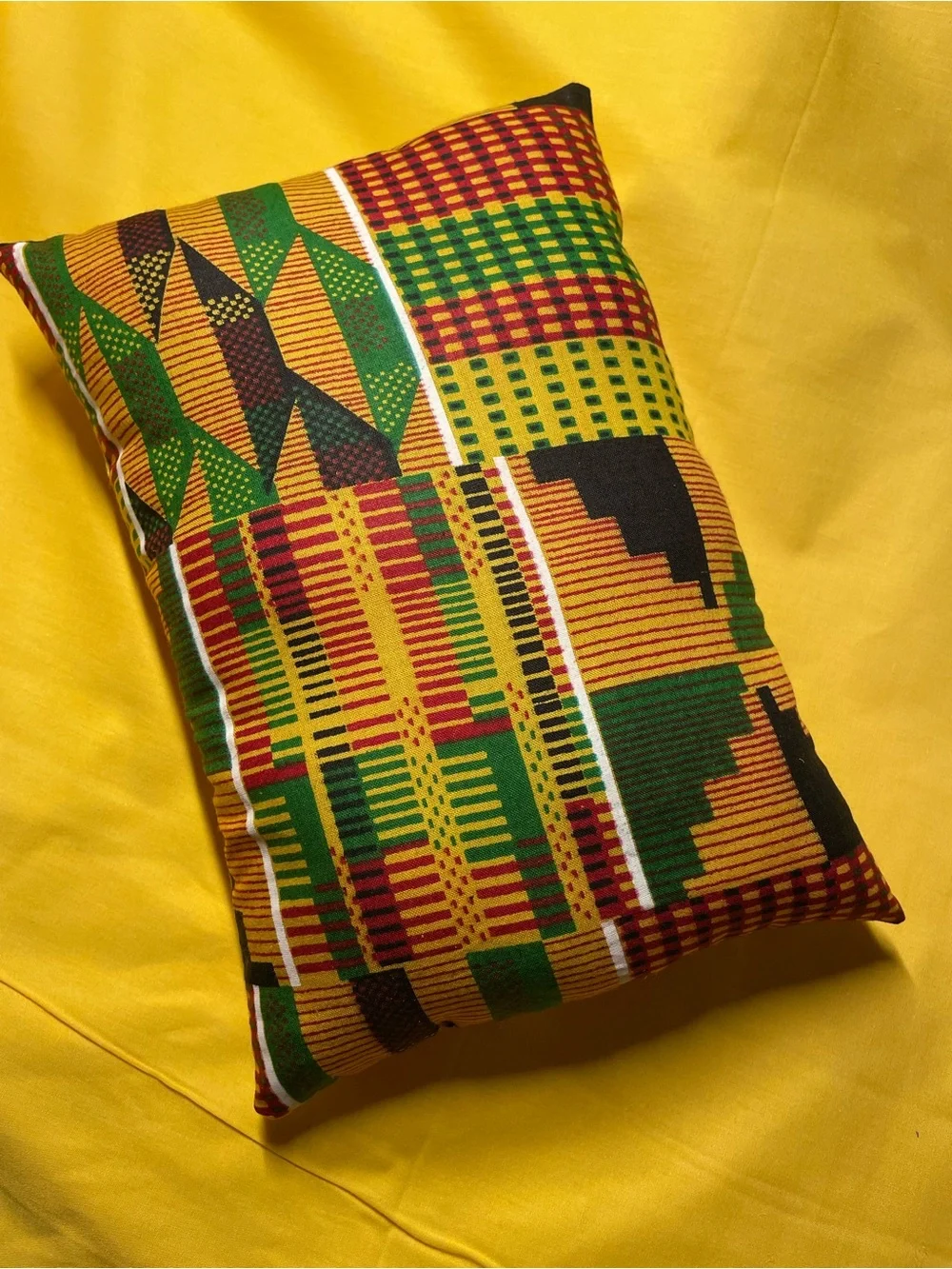 Handmade (by me ) African Print Accent Pillow featuring 10